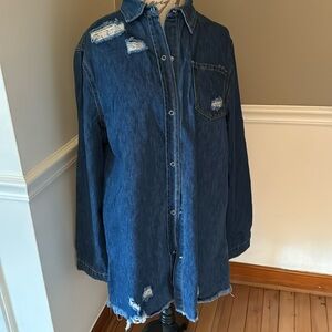 Denim shacket/shirt